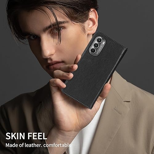 Miniatura 6 de Funda tipo cartera para Motorola Moto G Stylus 5G (2022) con bloqueo RFID, ranura para tarjeta, funda protectora de cuero para Moto G Stylus 5G