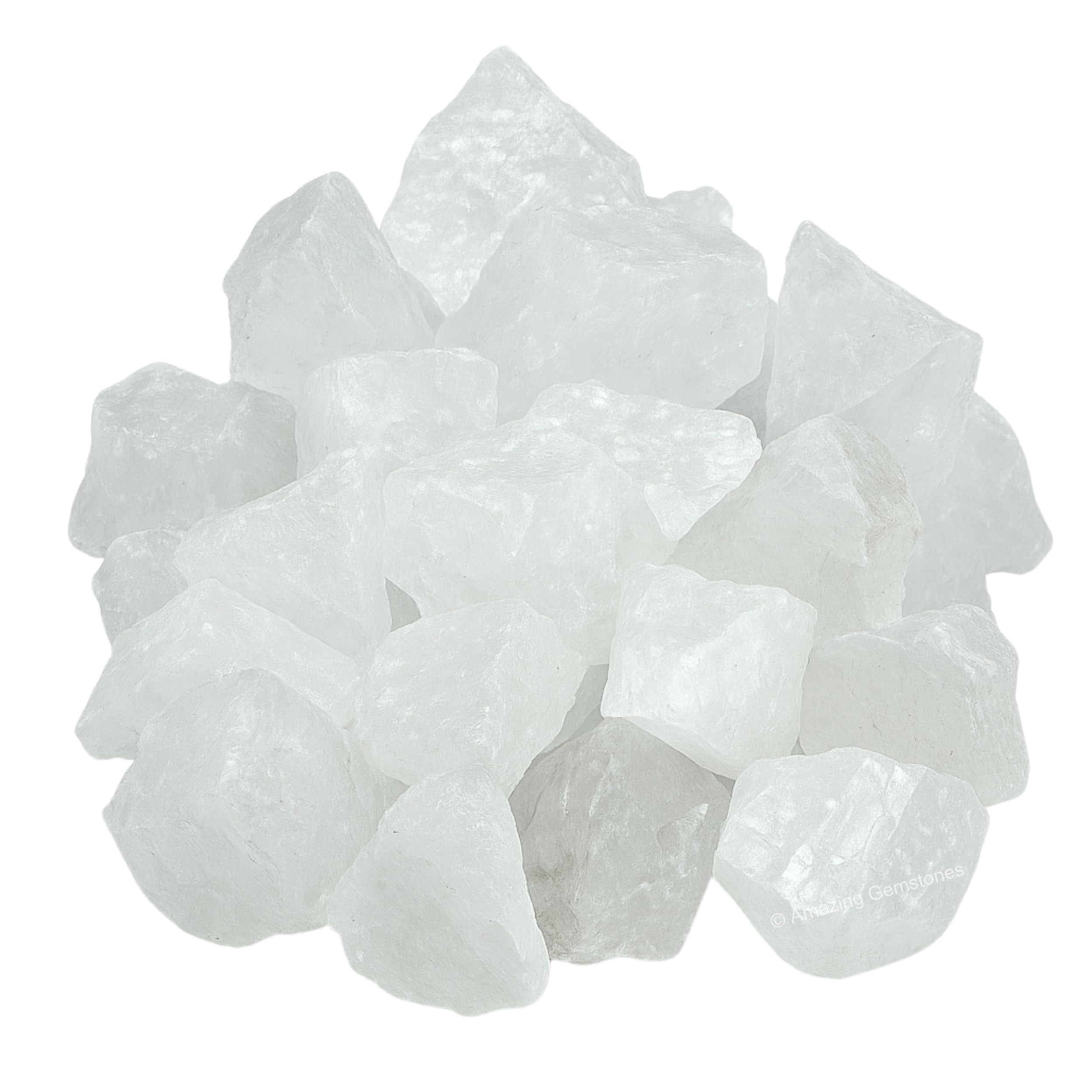 Clear Quartz Crystals and Healing Stones, 5 Piece Raw | Certified Healing Crystal Rough Rocks For Tumbling and DIY Projects Gifts - Positive Energy, Chakra Healing, Meditation