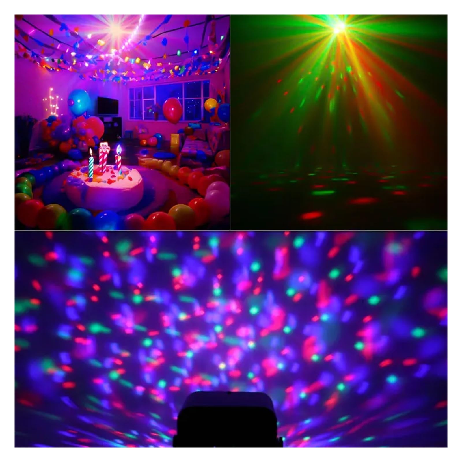 Oświetlenie LED RGB, RGB LED Disco Light Obrotowy DJ Ball Strobe Party Club Show Lamp Z em Kontroli Dźwięku Magiczny Taniec Samochód Prezent