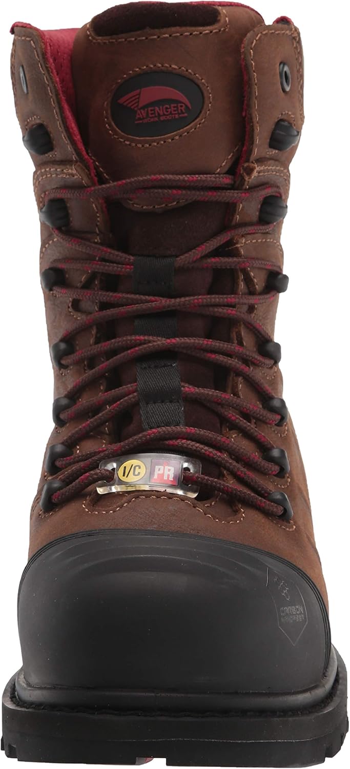 FSI Avenger Men's Hammer 8" 1000g Insulated Waterproof Carbon Toe Puncture Resistant EH Work Boot - Image 2