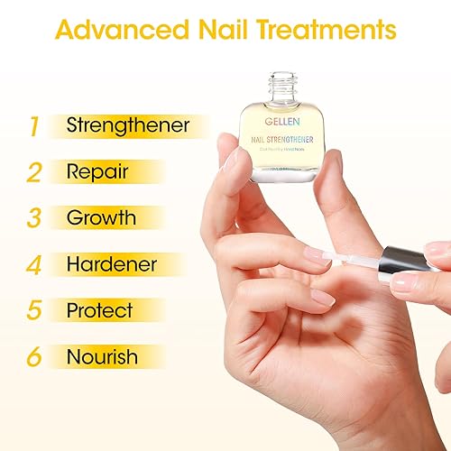 Miniatura 5 de GELLEN Pro Care Fortalecedor de Uñas de Jengibre, Tratamiento de Suero de Jengibre, 8-EN-1 Reparador de Uñas Transparente de Secado al Aire para