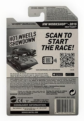 Miniatura 2 de Hot Wheels '68 Hemi Barracuda, Taller 213/250 [Verde]