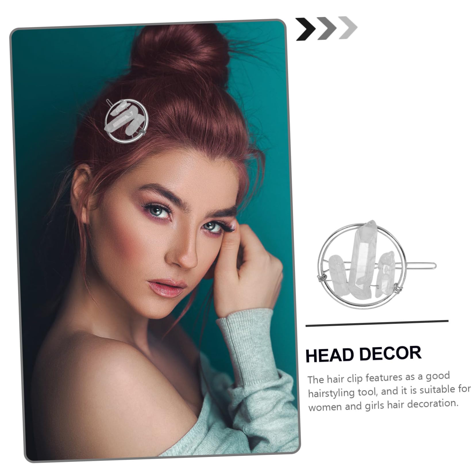 minkissy 5piezas Horquilla Geométrica De Cristal Para Mujer Accesorio De Pelo Elegante Pinza De Pelo Diseño De Círculo Decoración Para Peinados De Fiesta y Ocasiones Especiales