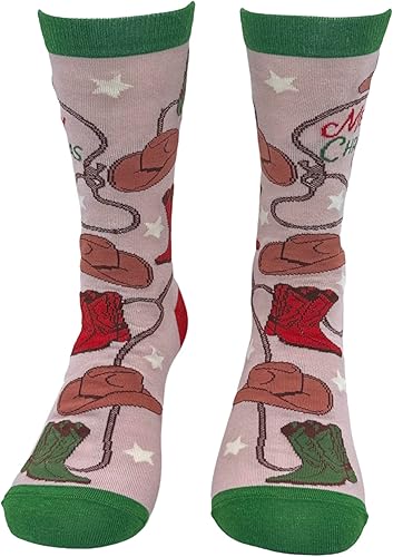 Miniatura 3 de Crazy Dog T-Shirts Calcetines divertidos de Navidad para mujer, botas vaqueras divertidas, Multi - Yall