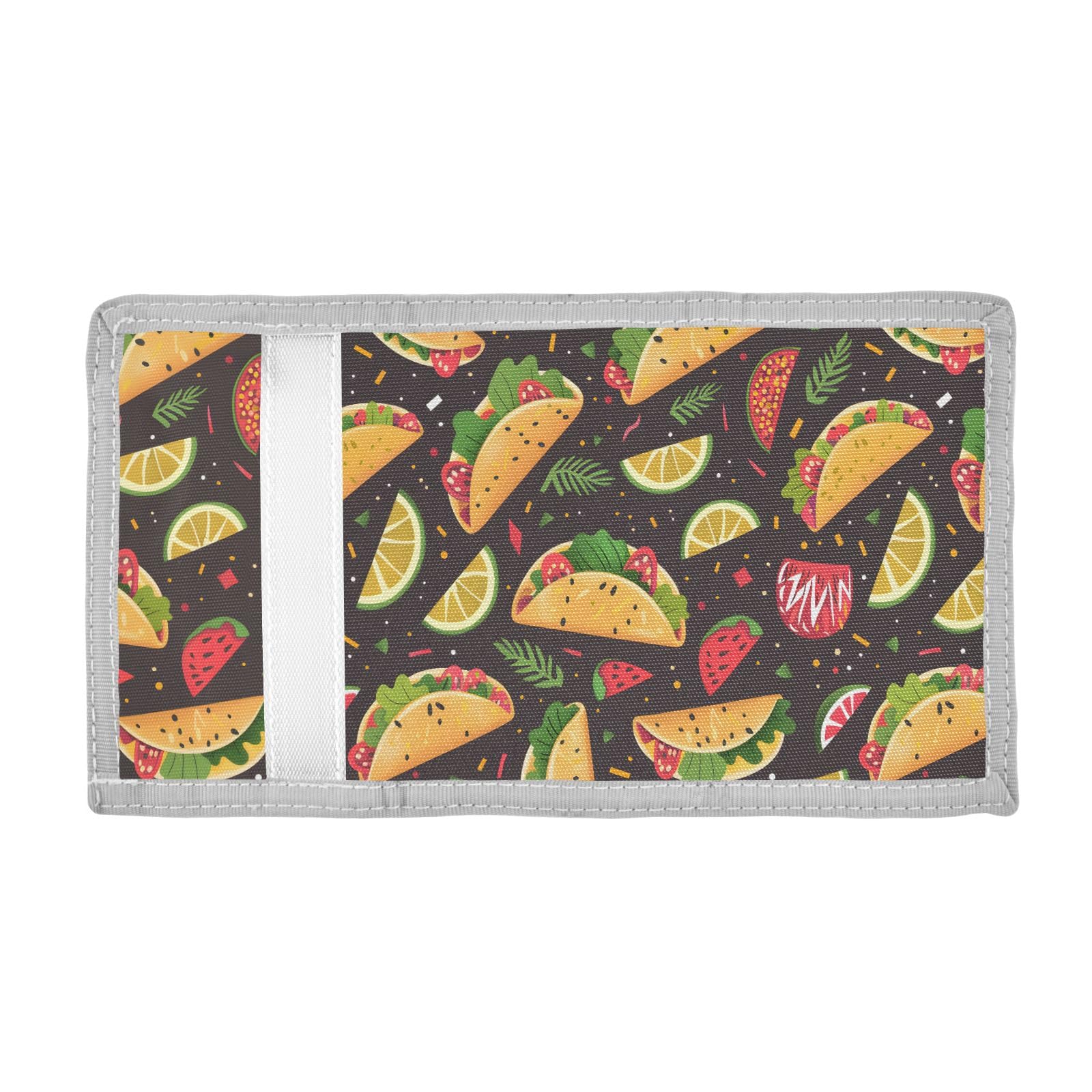 ALAZA Kids Wallets for Boys Girls Toddler Trifold Wallet Children Small Tacos Festive with Zipper Coin Pocket