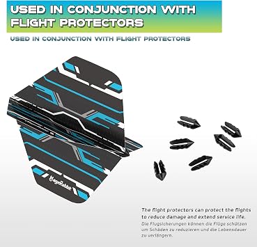 Steel Tip Darts Set 22g, 6 Pack with Accessories Kit | 16 Dart Flights, 8 Dart Shafts, Dart Sharpener Included, 2 Flight Protectors, Metal Darts