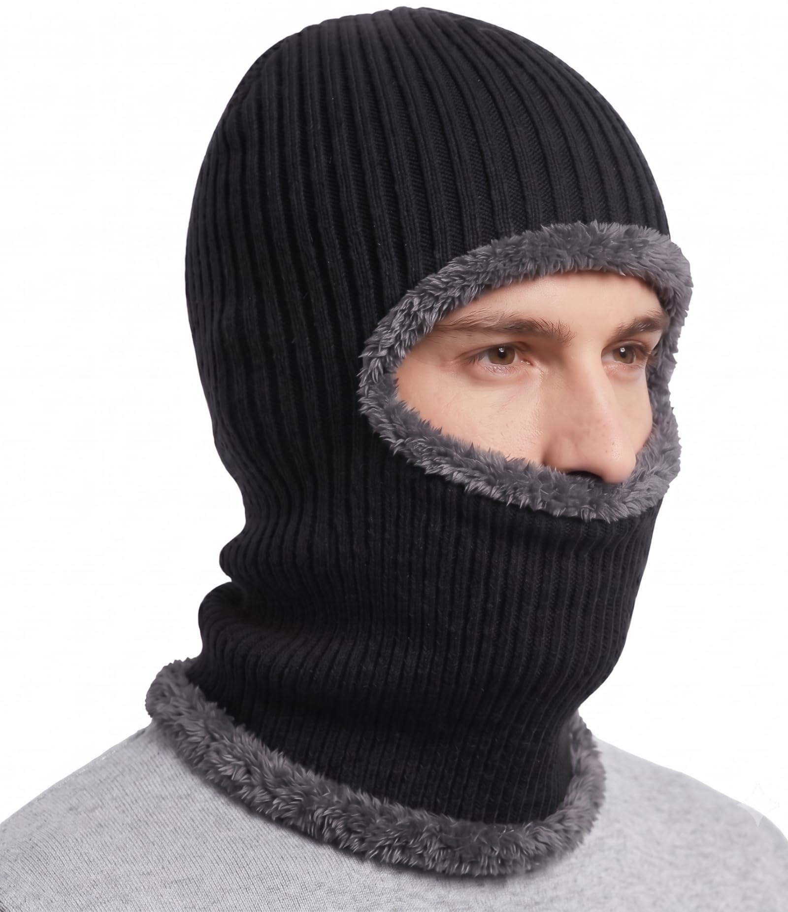 HUNTSMANS ERA Soft Fur Woolen Winter Full Face Cover Monkey Caps for Men and Women/Balaclava Winter Cap/Monkey caps-picture-47