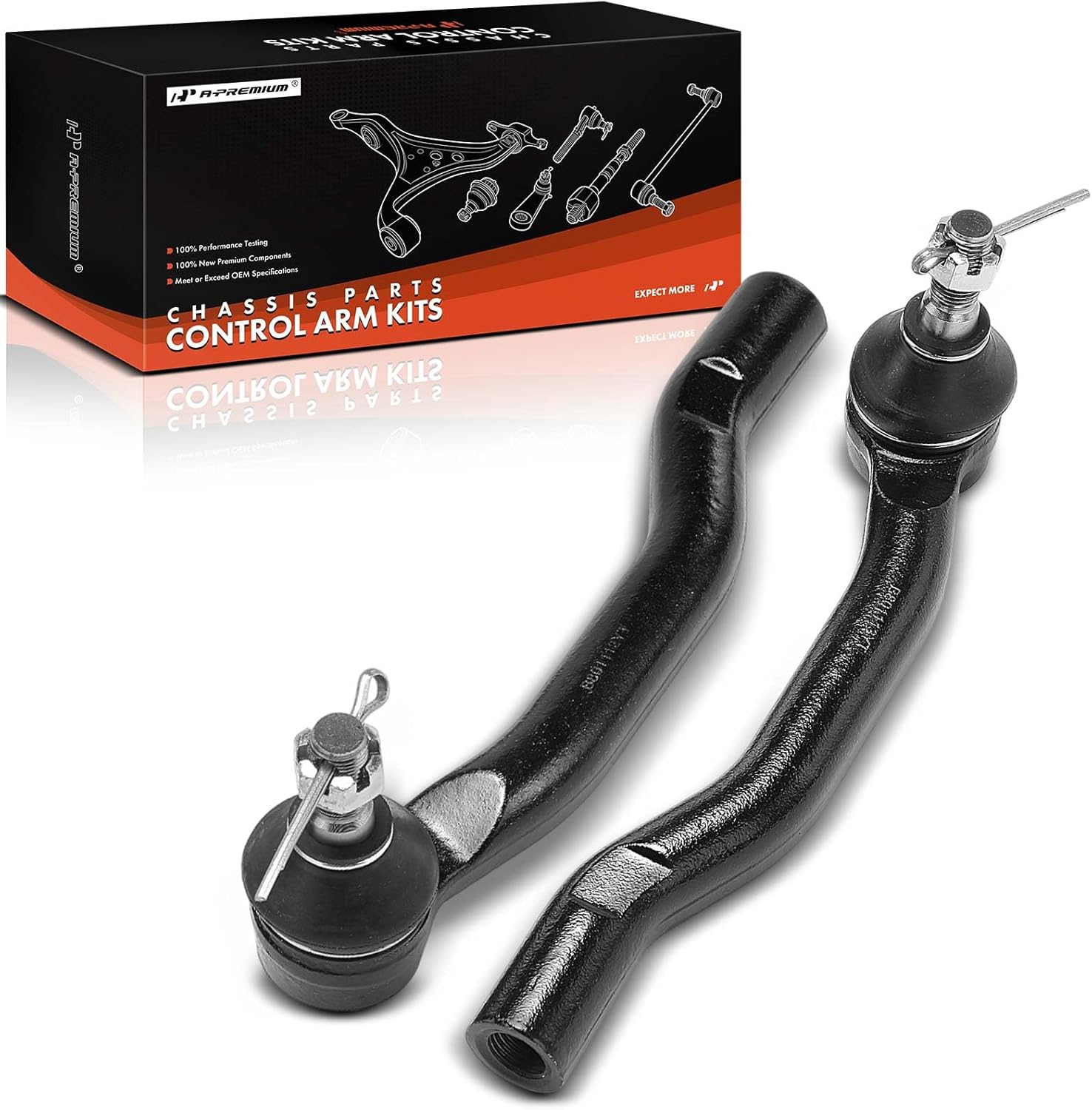 A-Premium 2 x Front Outer Tie Rod Ends, Compatible with Lexus ES300h, ES350, 2013 2014 2015 2016 2017 2018