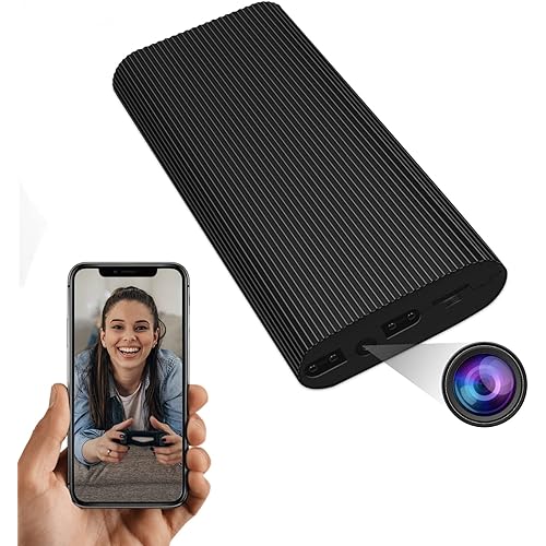 WiFi Hidden Spy Power Bank Camera, HD 1080P Portable 6000mAh Mobile Charger Camera with Motion Detection, Nanny Security Wireless Video Recorder Camera