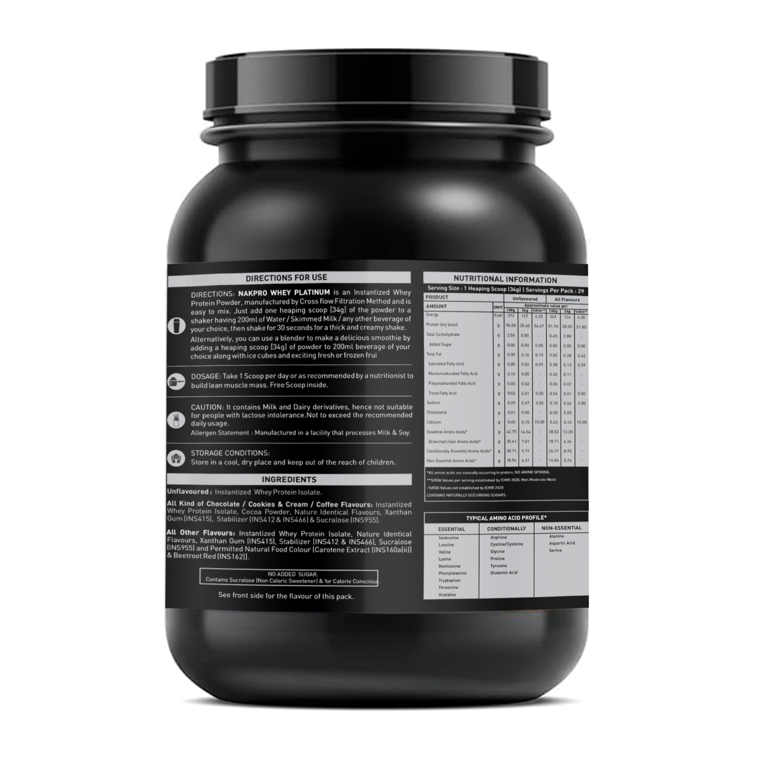 NAKPRO NUTRITION Platinum Whey Protein Isolate | 1kg Chocolate, Jar | 28g Protein| Trustified Certified — Amazon image 3