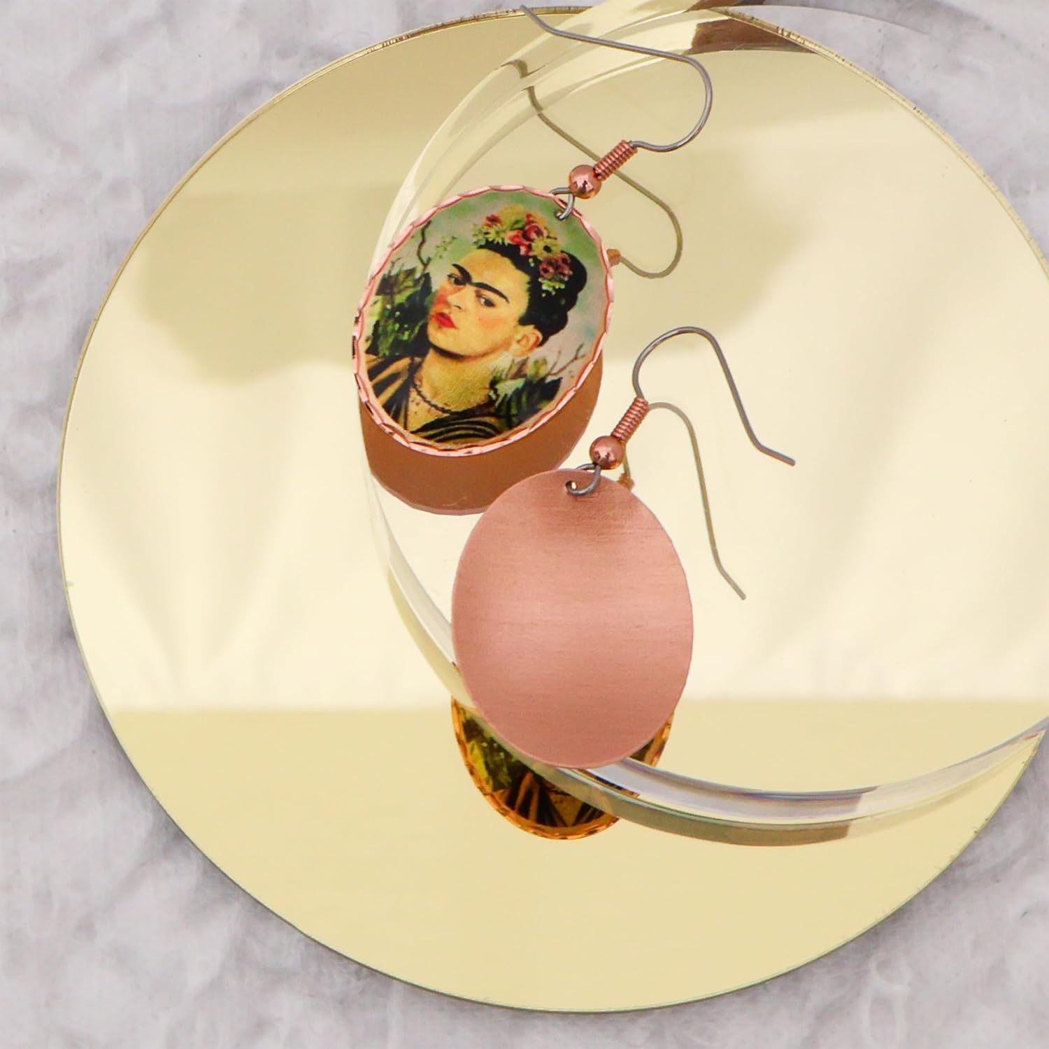 FRONT LINE JEWELRY Frida Earrings Feature Oval Shape Beaustiful Frida-Jewelry, Frida Gifts