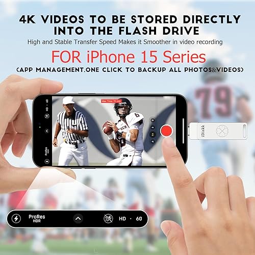 Miniatura 2 de Para iPhone 15 Series iDiskk 512GB Super Fast 500MBS SSD Phone Flash Drive Photo Stick, USB C iPad, MacBook, portátiles, teléfonos Android y PC con