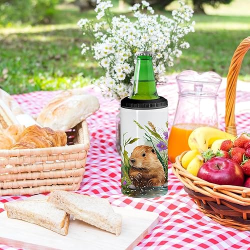 Miniatura 9 de Paquete de 25 vasos de sublimación 4 en 1 de 16 onzas con 2 tapas y pajitas, acero inoxidable de doble pared para soporte de latas aislado, funciona