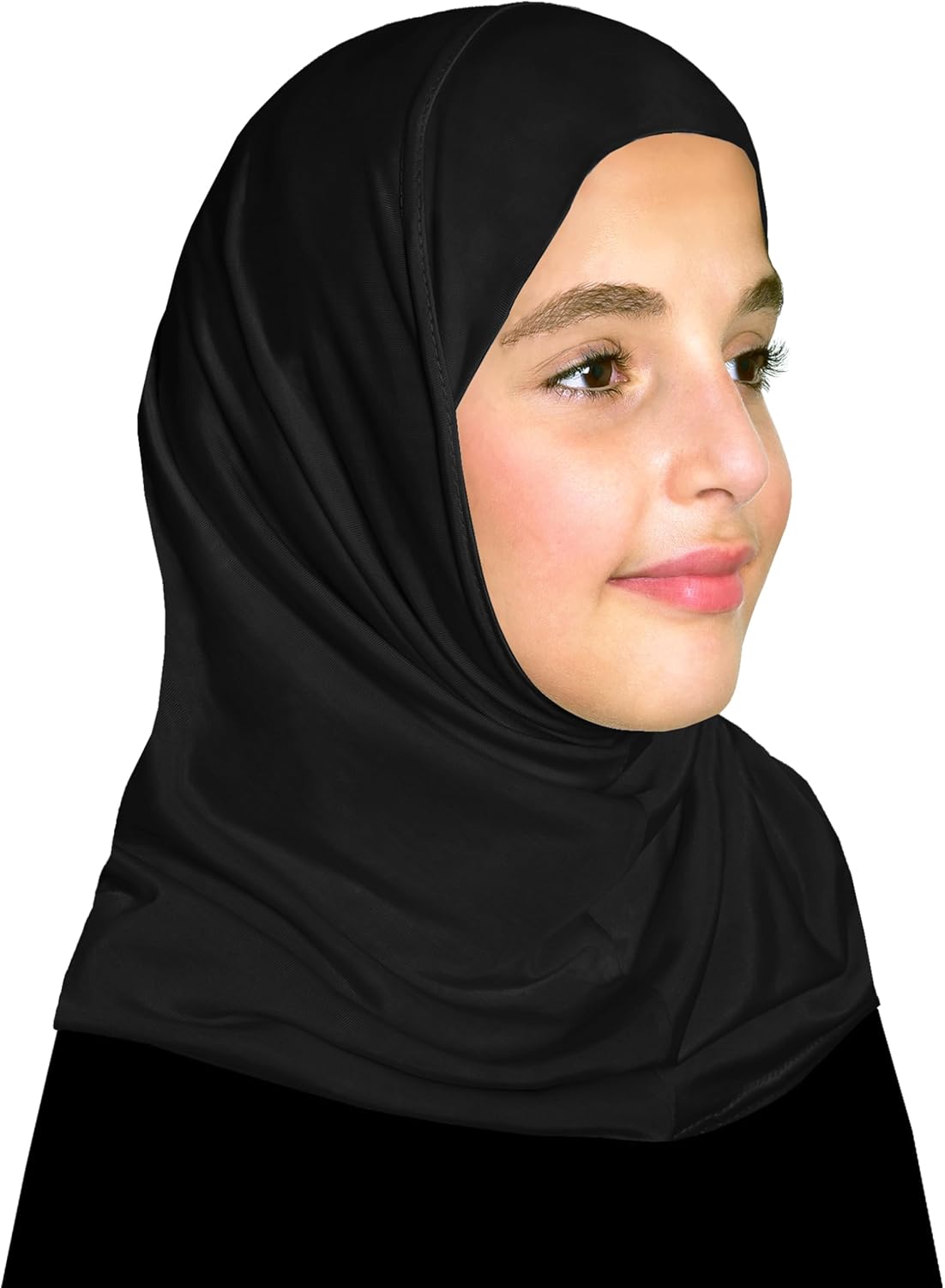 Hijab for Girls Amira Muslim Kids Head Scarf Ready to Wear Easy Instant Elastane-Spandex