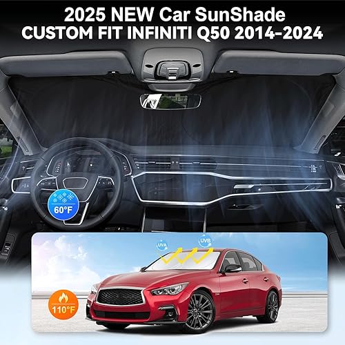 Miniatura 370 de Parasol para parabrisas de ajuste personalizado, cubierta para ventana delantera, visera plegable 210T, protector que bloquea los rayos ultravioleta