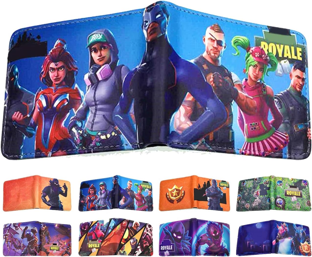 Youth Boys BI-Fold Wallet With Coin Purse Battle Royale Video Game Gift Short Pocket 14