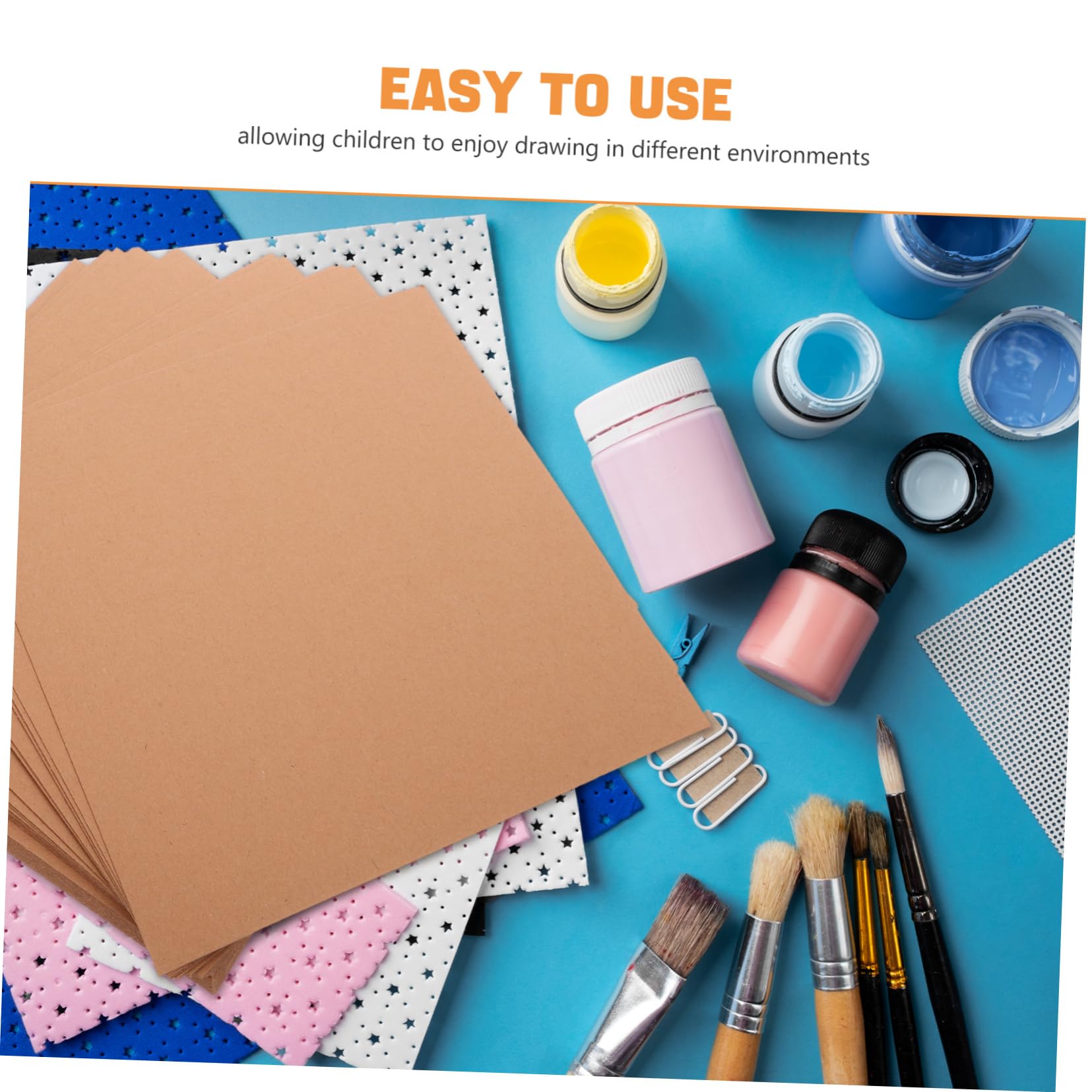 SHINEOFI 50piezas Papel Para Dibujar Papel Kraft Para Colorear y Material De Arte Para Aulas y Escuelas