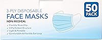 Vista 4 de Mascarilla de uso no médico (50 máscaras por caja), Azul
