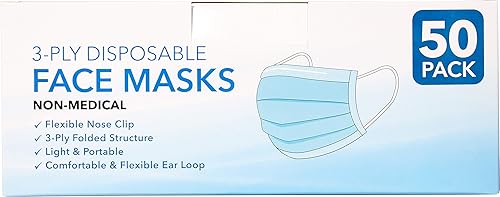 Miniatura 4 de Mascarilla de uso no médico (50 máscaras por caja), Azul