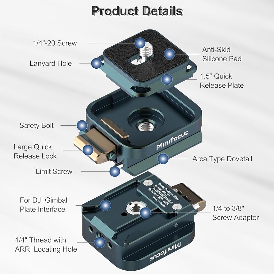 Amazon.com : MINIFOCUS Universal Camera Quick Release Plate Kit