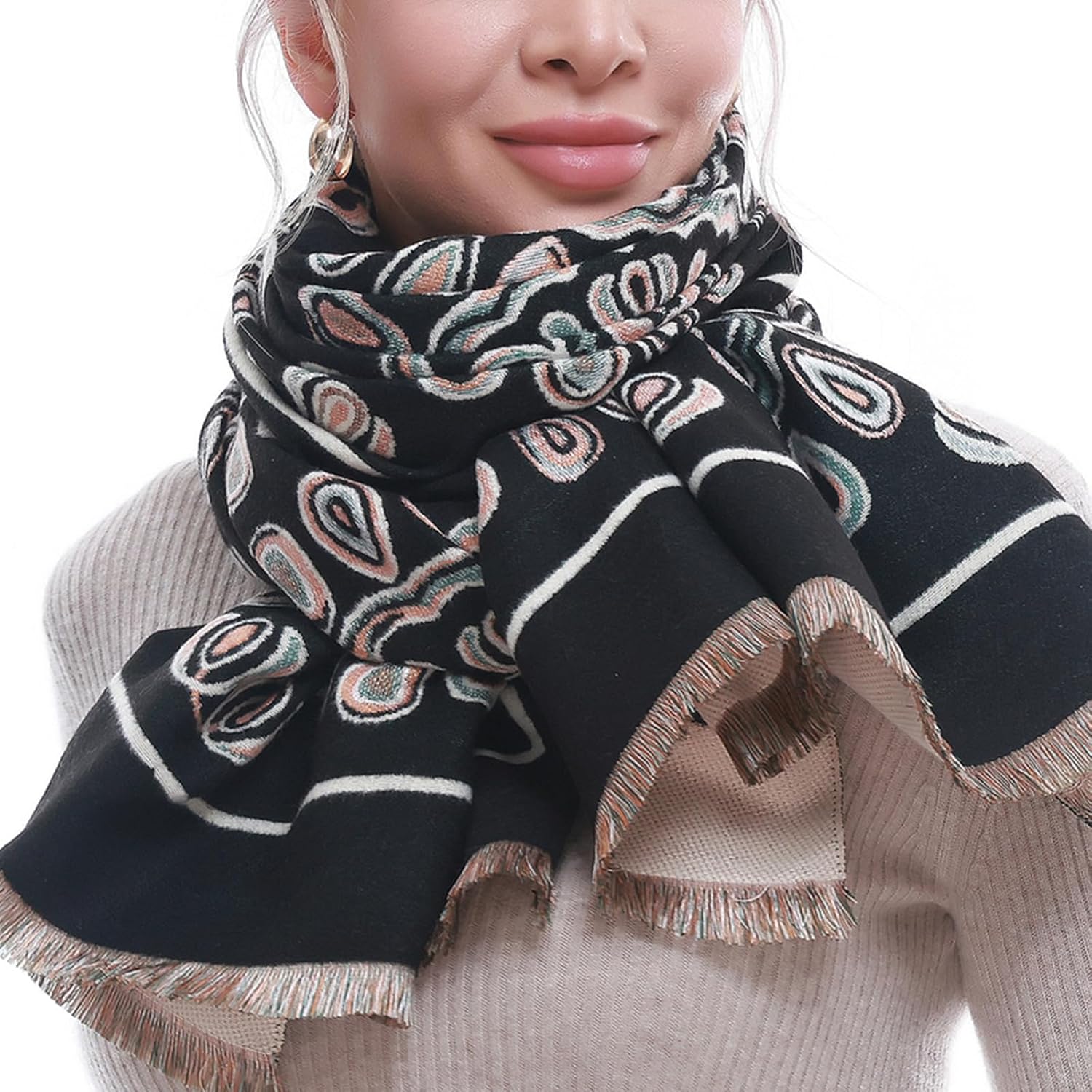 SWAT PANY Scarf for Women Pashmina Blanket Shawls and Wraps Winter Warm Scarves - Image 2