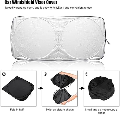 Miniatura 8 de for Nissan Xtrail X-Trail X Trail Rogue 2014-2019,Universal UV Protection Shield Car Windshield Sun Shade