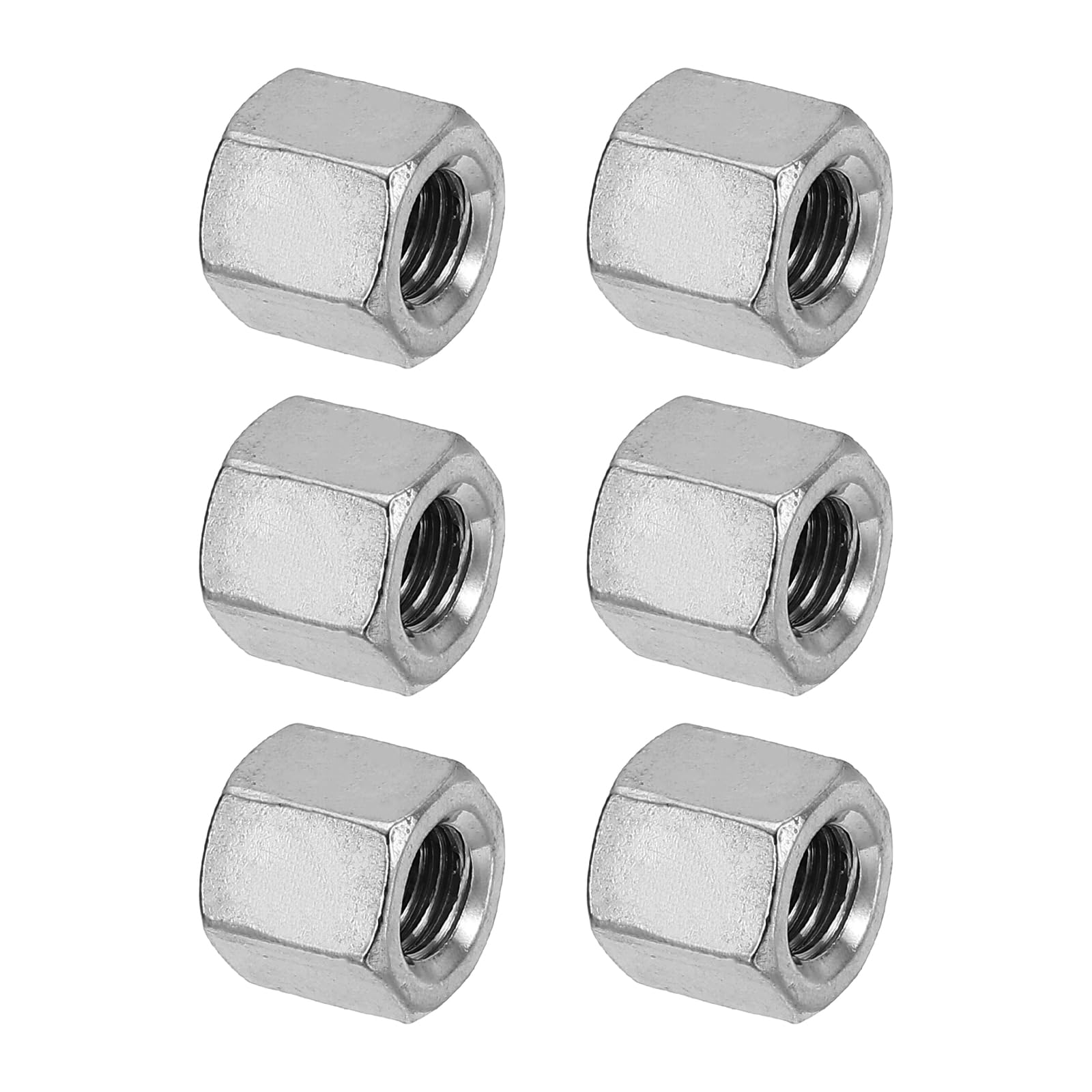 PATIKIL M8 x 1.25-Pitch 304 Stainless Steel Hex Coupling Nuts