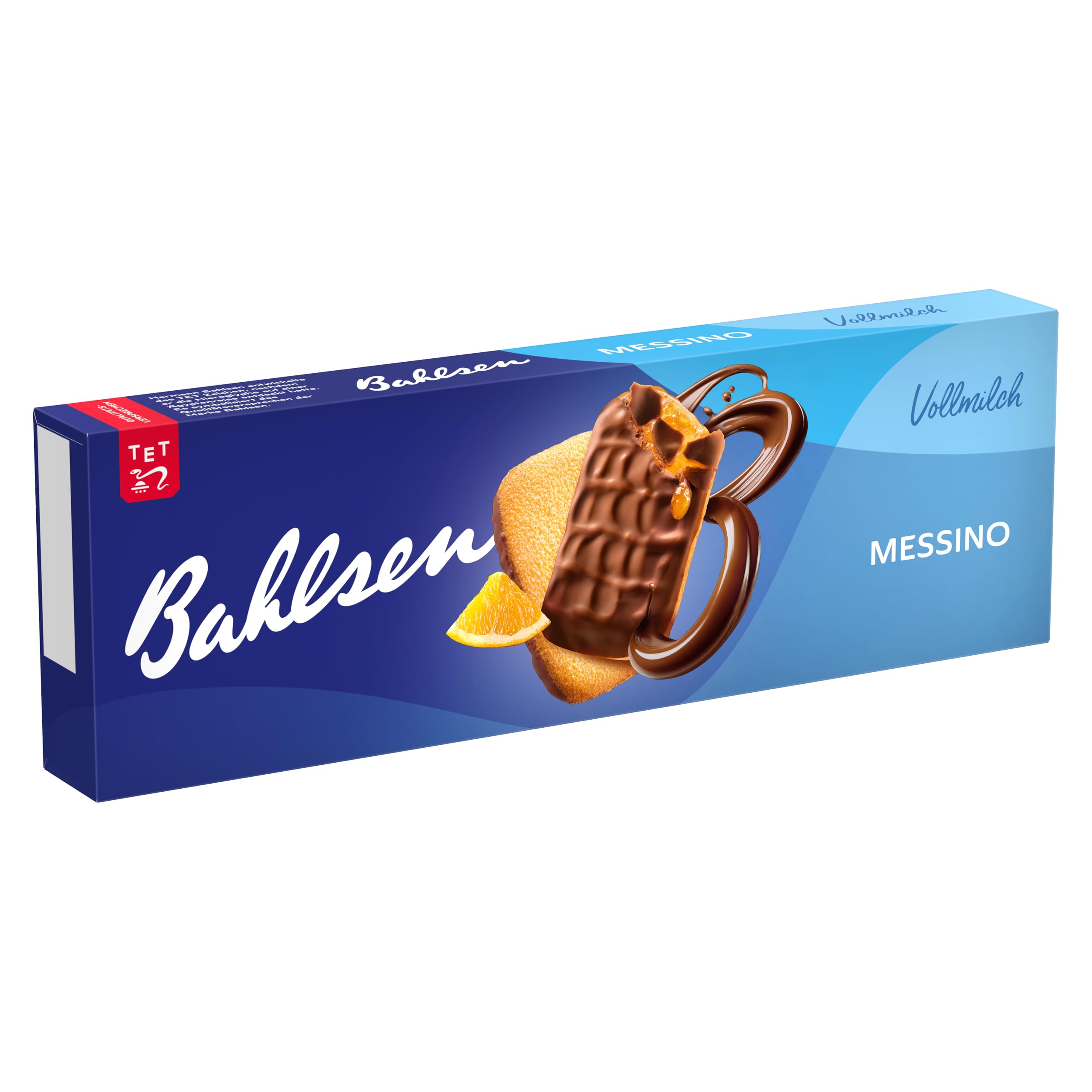 Bahlsen Messino Vollmilch - Softgebäck mit Orangenfüllung, 12x125g | 12er Pack als Großpackung – Softgebäck mit fruchtiger Orangenfüllung & Vollmilchschokolade –erfrischend als Snack zum Kaffee