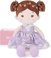 Vista 10 de LeyaDoll Muñeca de bebé suave de felpa (40.6 cm), mi primera muñeca de trapo para bebé para niña de 1 año, regalo de cumpleaños, juguetes de peluche