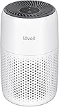 LEVOIT Air Purifiers for Bedroom Home, 3-in-1 Filter Cleaner with Fragrance Sponge for Better Sleep, Filters Smoke, Allergies, Pet Dander, Odor, Dust, Office, Desktop, Portable, Core Mini, White