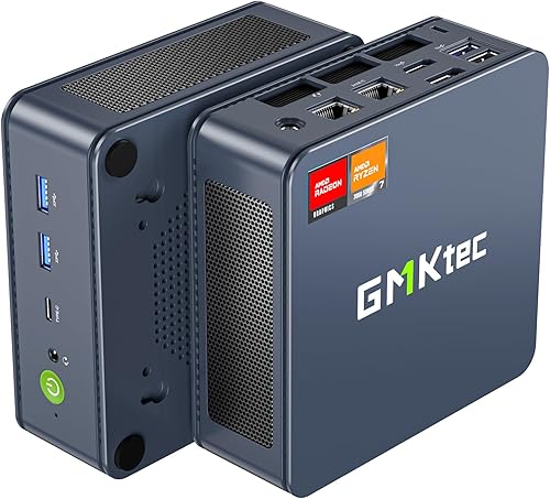 Miniatura 22 de GMKtec Mini PC Gaming, M7 AMD Ryzen 7 PRO 6850H (8C/16T 4.70Ghz) Dual NIC LAN 2.5G Computadora de escritorio, 16 DDR5 RAM + 512 GB Disco Duro PCle
