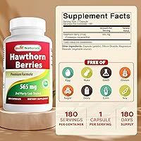Vista 2 de Best Naturals Hawthorn Berry 565 mg 180 cápsulas (180 unidades (paquete de 1))