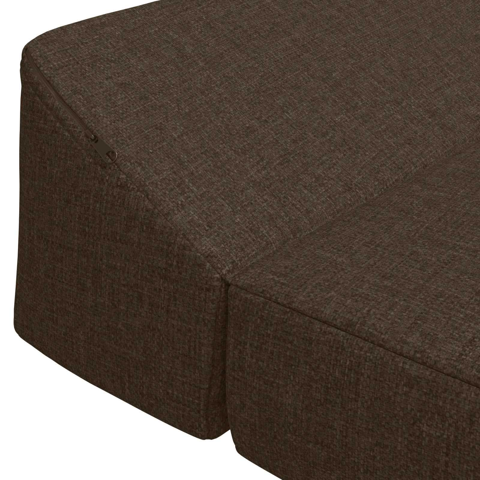 Łóżko składane w kolorze szarobrązowym (taupe), 120 x 60 x 49 cm, materiał z funkcją 2 w 1, sofa do spania i lounge, meble tapicerowane do salonu, pokoju gościnnego i biura, ze schowkiem i