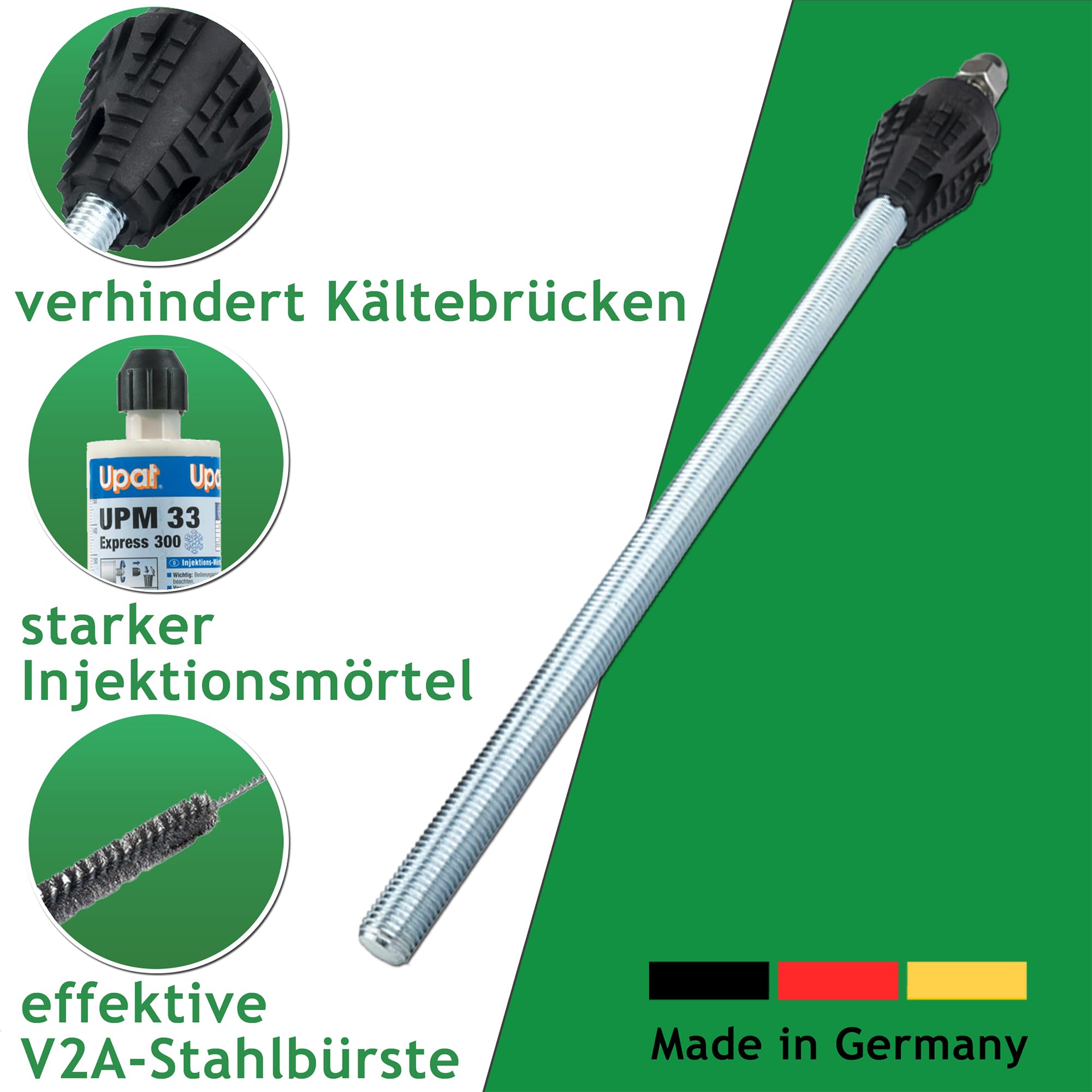 Schwerlast-Befestigung Thermax M16, 12–17cm WDVS (4X Befestigungspunkte)