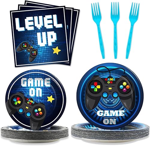 Miniatura 233 de gisgfim 96 piezas de suministros de fiesta de cumpleaños de pollo, platos de papel, servilletas de fiesta temática de pollo, decoraciones