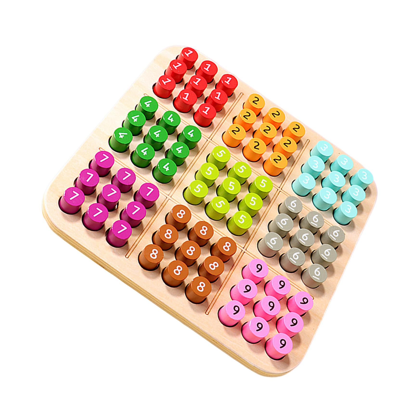 Juego de Mesa de Sudoku de Madera Decoracion Colegio para Niños