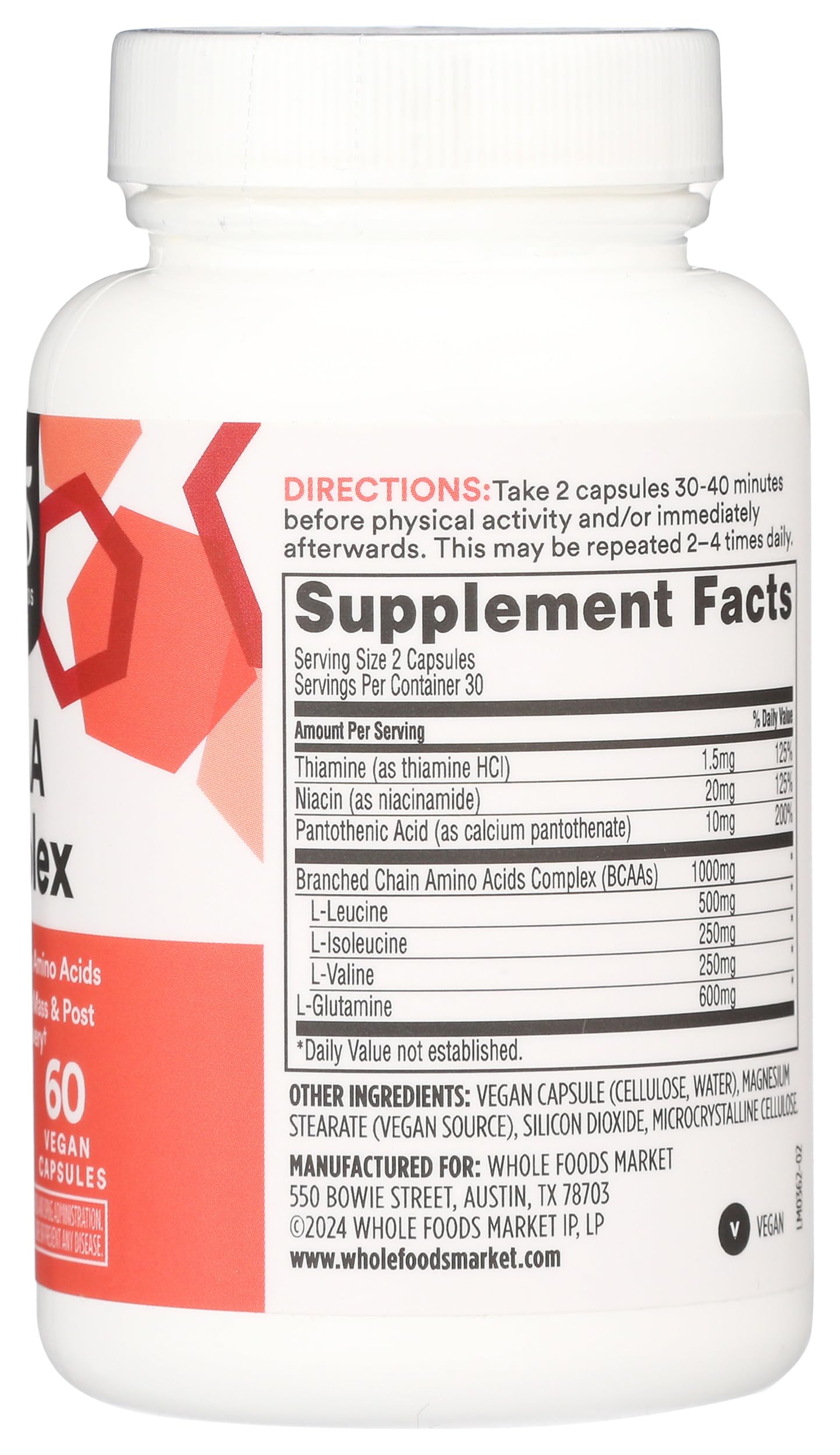 Whole Foods Market, BCAA Complex, 60 Count — Amazon image 5