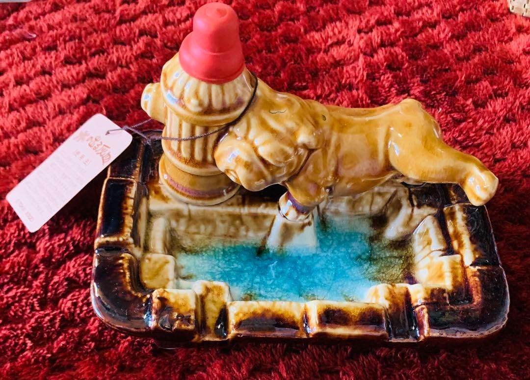 昭和アンティーク　鯨ひげ灰皿タバコケース装飾品 昭和アンティーク 鯨ひげ灰皿タバコケース装飾品