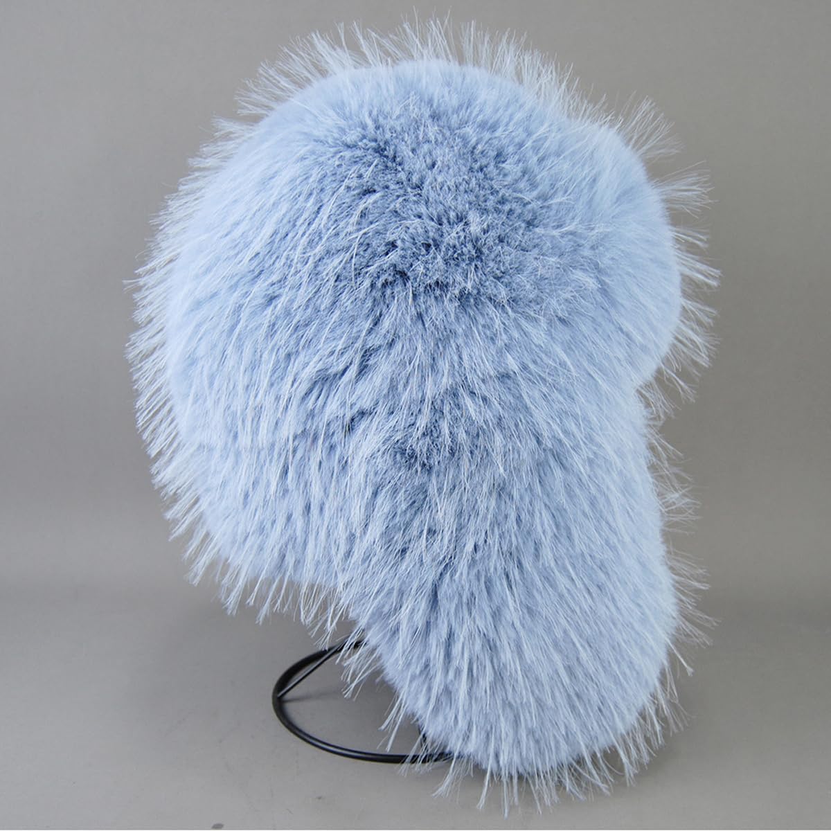 ECYC Unisex Faux Fur Trapper Hat, Fluffy Winter Warm Earflap Cap Plush Russian Ushanka Hat for Men Women