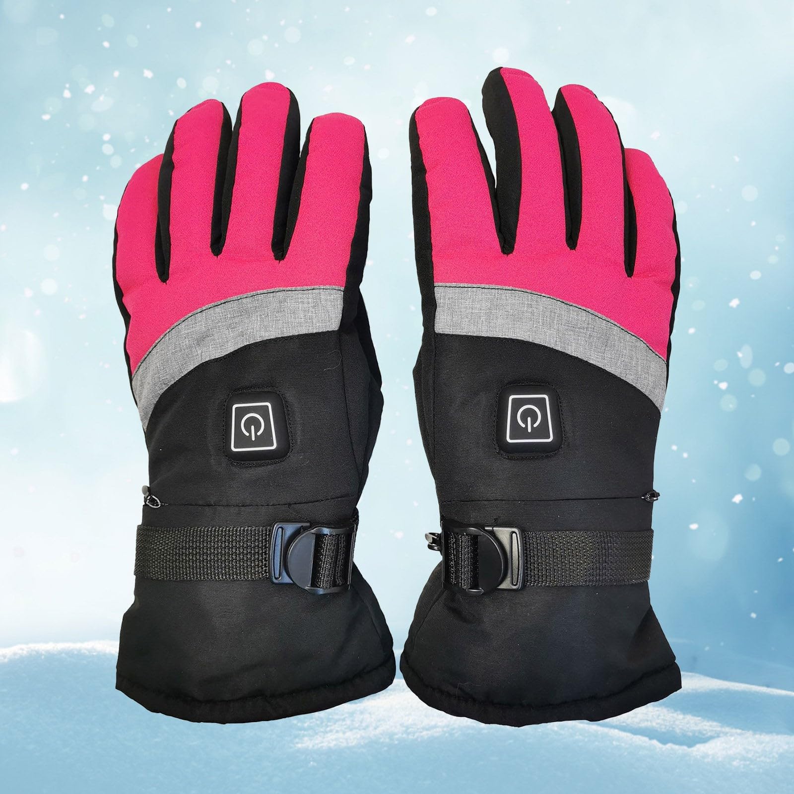 Guantes térmicos para hombre y mujer, guantes cálidos de invierno para clima frío, pantalla táctil, calentadores térmicos perfectos para entrenamiento, esquí, caza, pesca, ciclismo (rosa intenso,