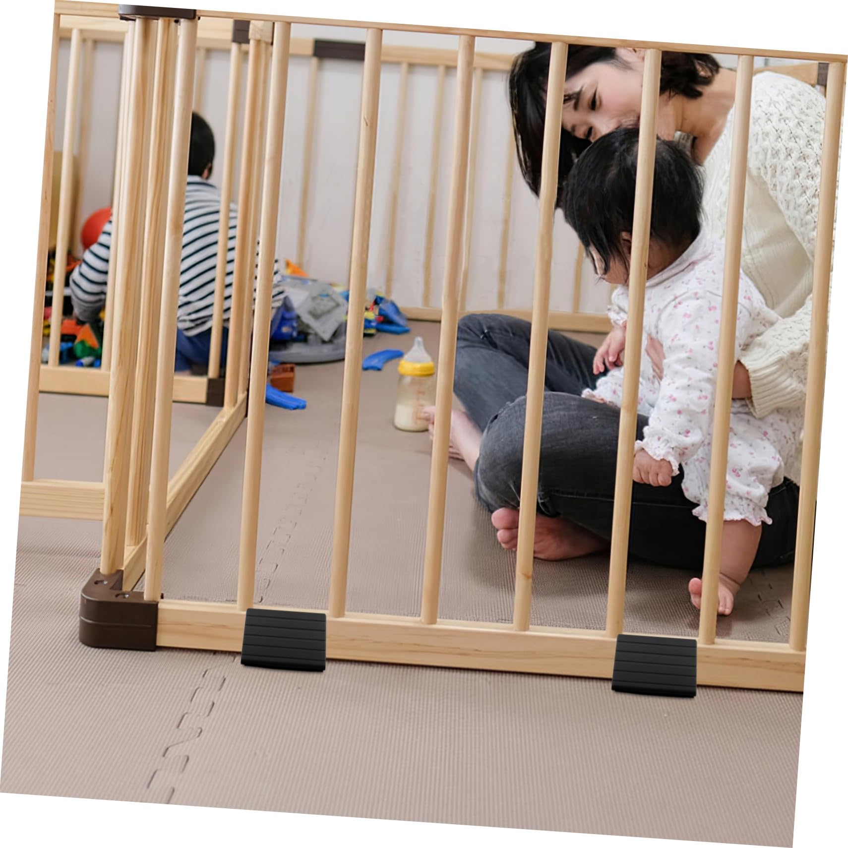 ADOCARN 4 Stück Stabilisator Füße - Dreieck Verstärkung Für Haustiergitter Weiß