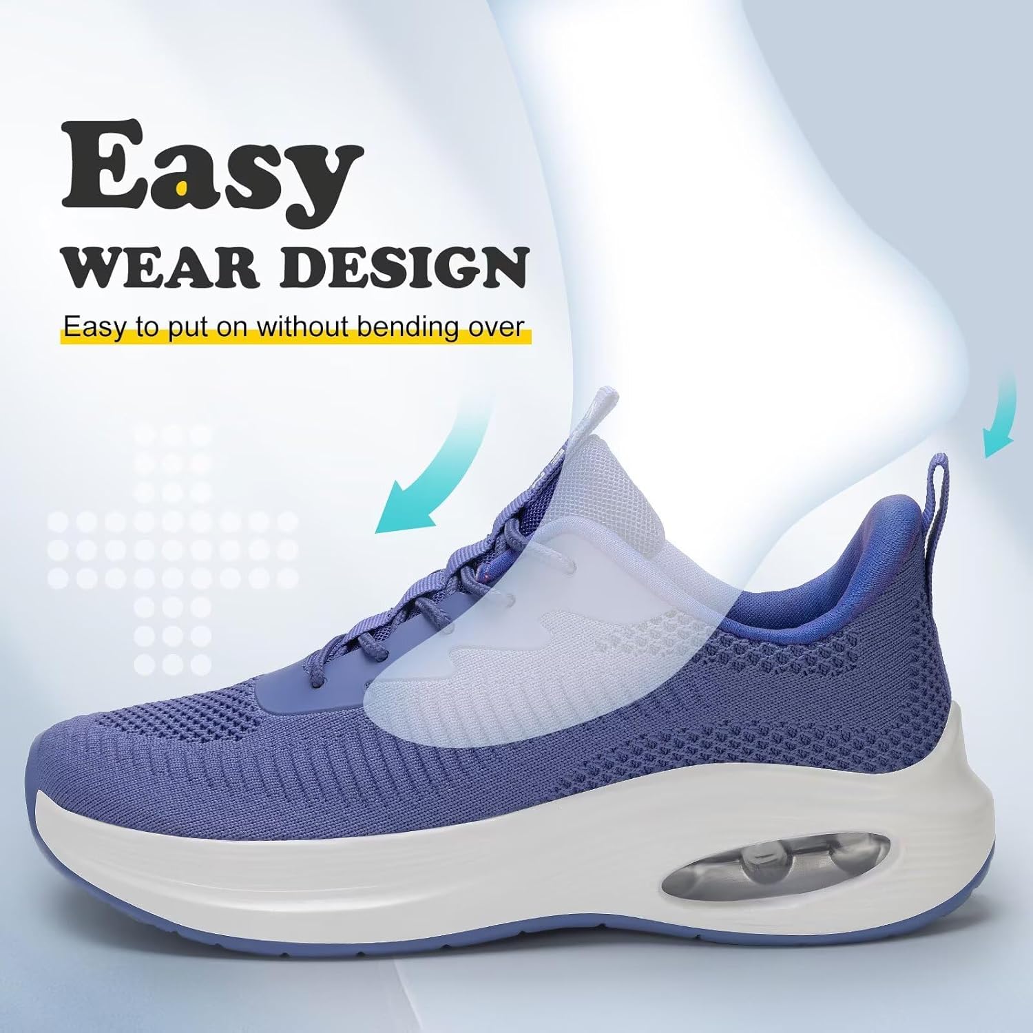 ZYEN Wide Toe Box Shoes Women Air Cushion Road Running Shoes Extra Wide Width Sneakers Arch Support Gym Athletic Tennis Sneakers Lightweight Breathable Walking Shoes - Image 5