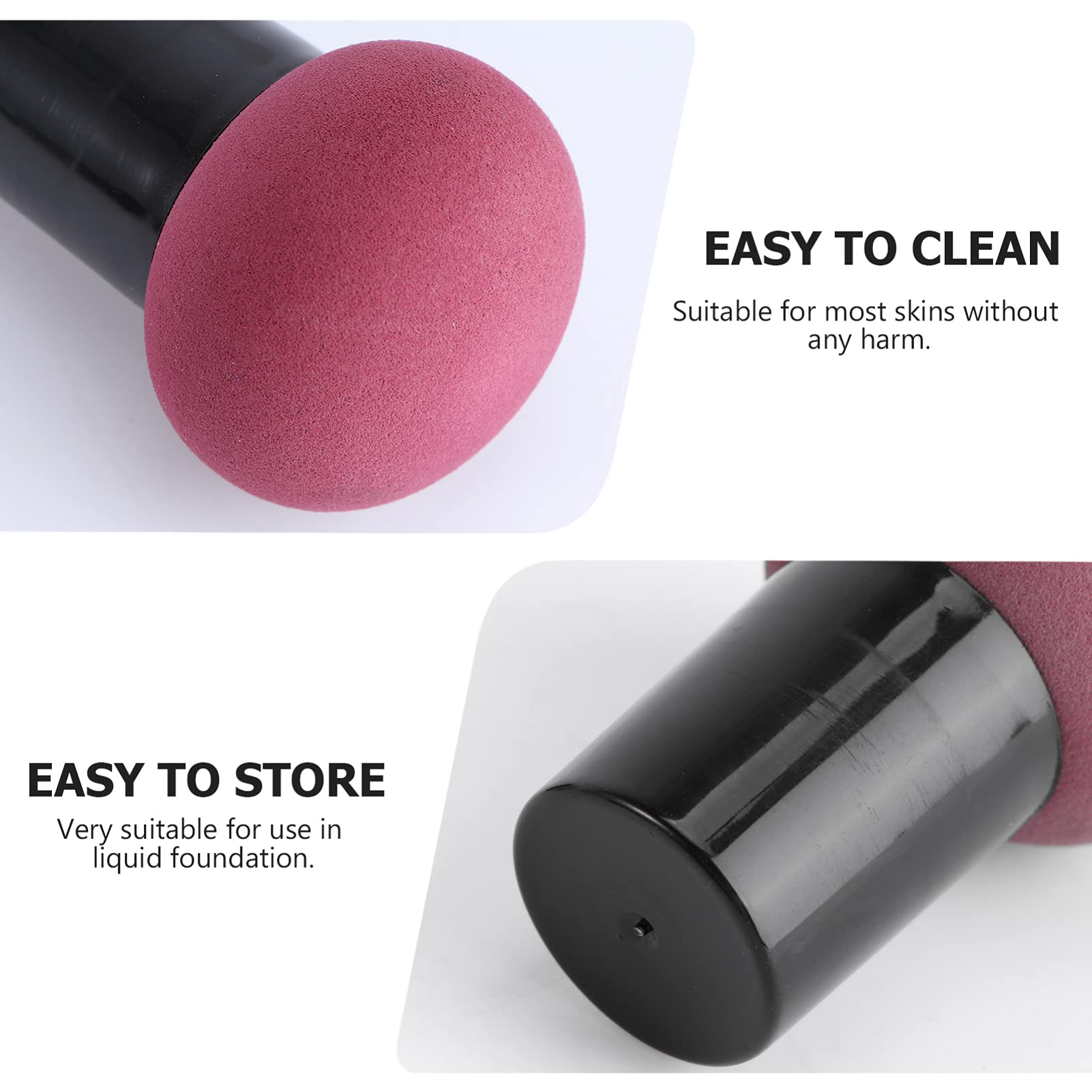 VICASKY 5Pcs Mushroom Shape Makeup Powder Applicators Dual Use Wet Dry Cosmetic Sponges for Foundation Blush Application Easy to Clean Safe Material