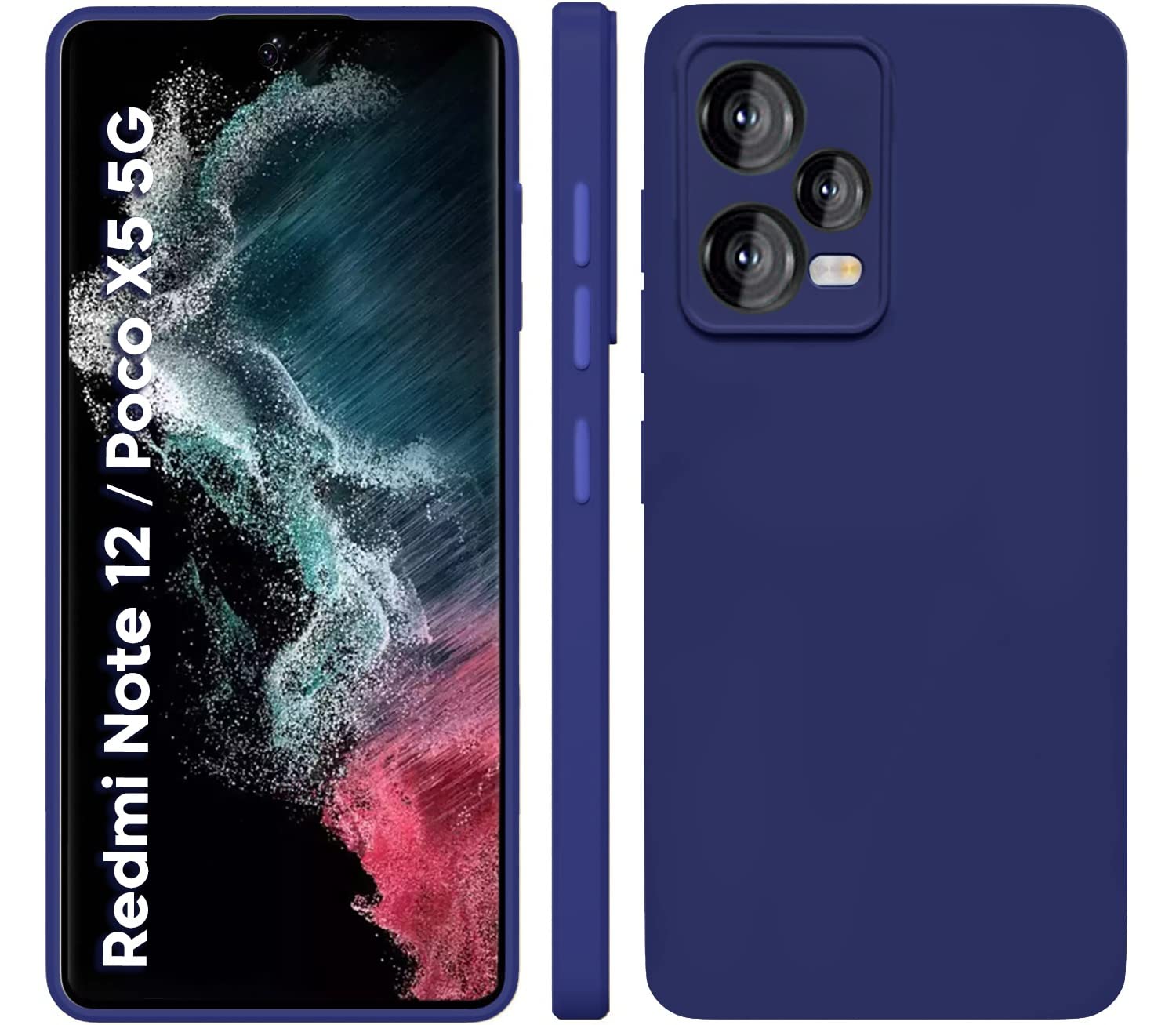 TRUEUPGRADE Liquid Silicone Designed Back Case Cover for Mi Redmi Note 12 5G / Poco X5 5G | Microfiber Inside | Bumper Back Cover Case for Mi Redmi Note 12 5G / Poco X5 5G - Blue (B0C1HL1ZP2) Amazon Price History, Amazon Price Tracker