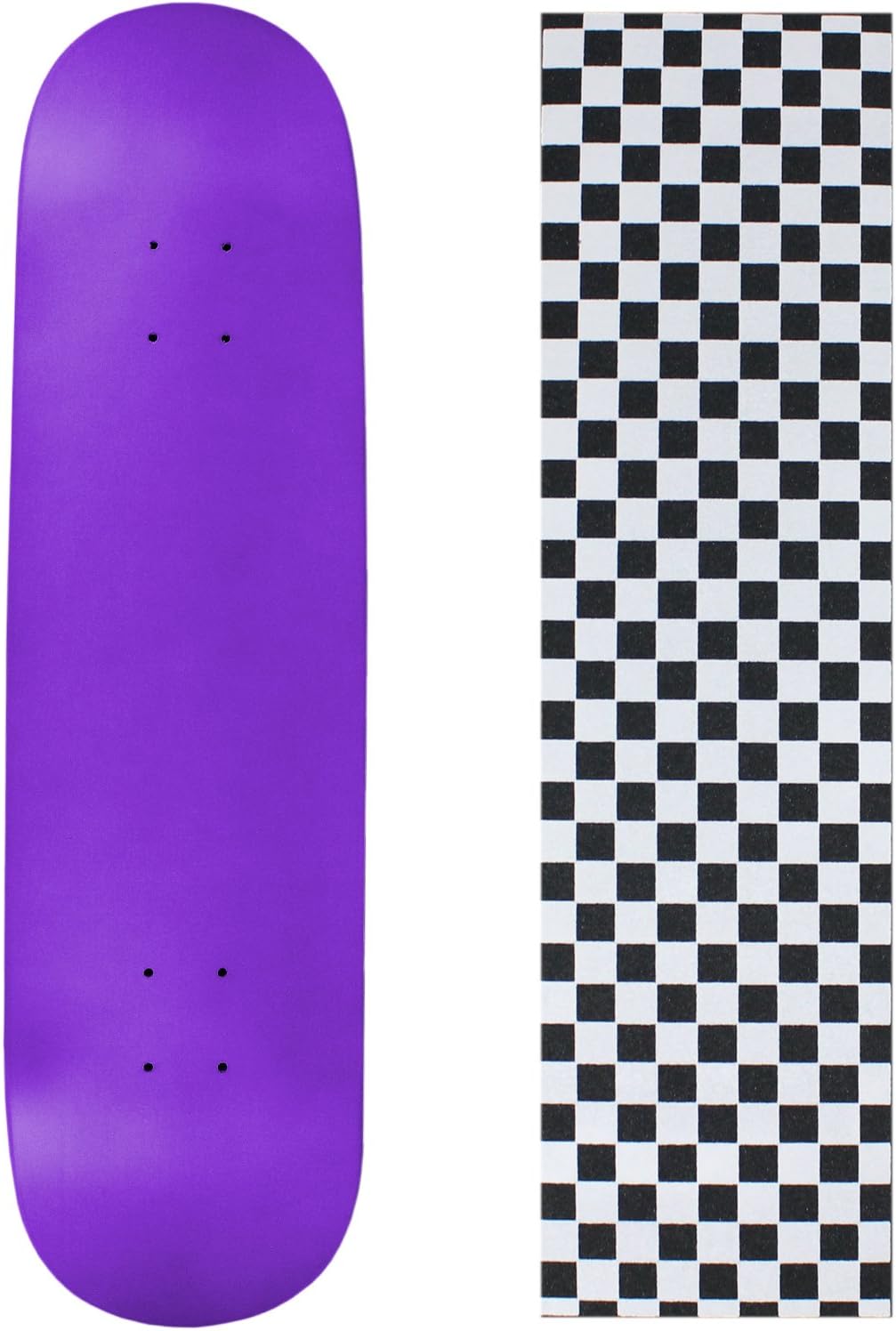 Moose Skateboard Deck Pro 7-Ply Canadian Maple NEON Purple with Griptape