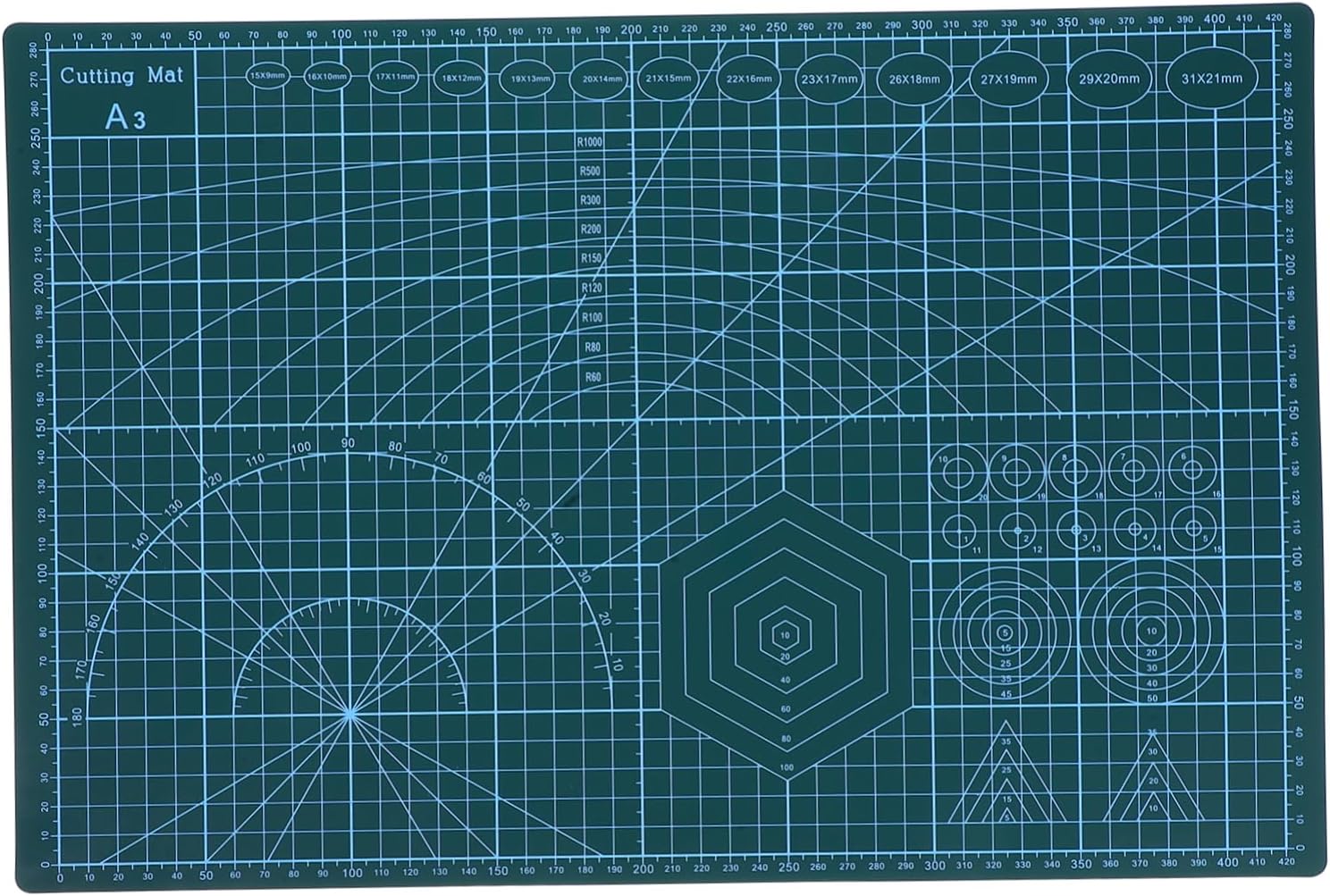 Self-Healing Grid Cutting Mat 17.7X11.8 Inches Pvc Craft Work Surface for Quilting Sewing and Crafting Projects