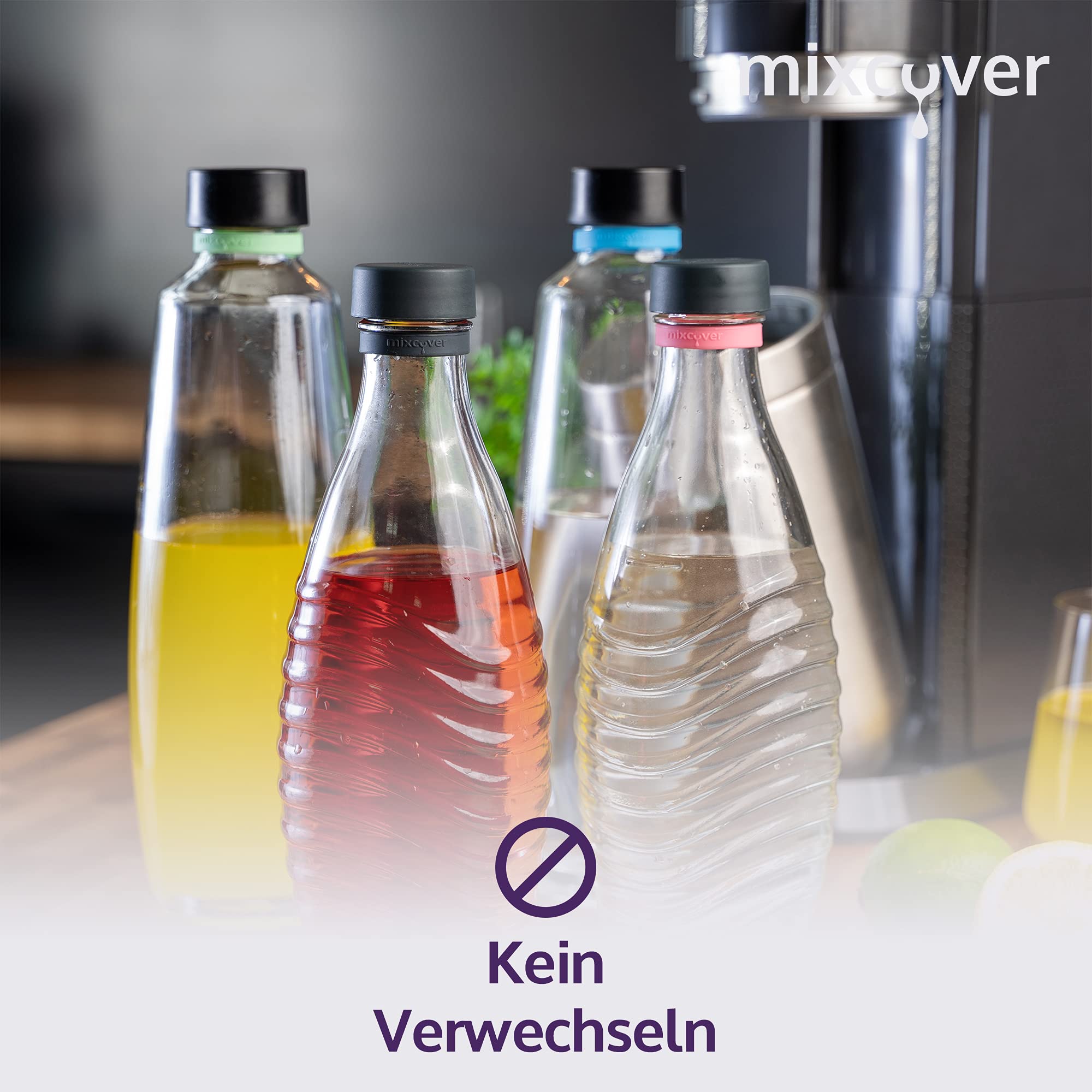6st Vervangende Pakkingen voor Sodastream-Flessen, Witte Siliconen Fles O- Ring voor Sodastream-Flesafdichtingspakking Vervangende Pakking voor PET- Flessen en Plastic Flessen