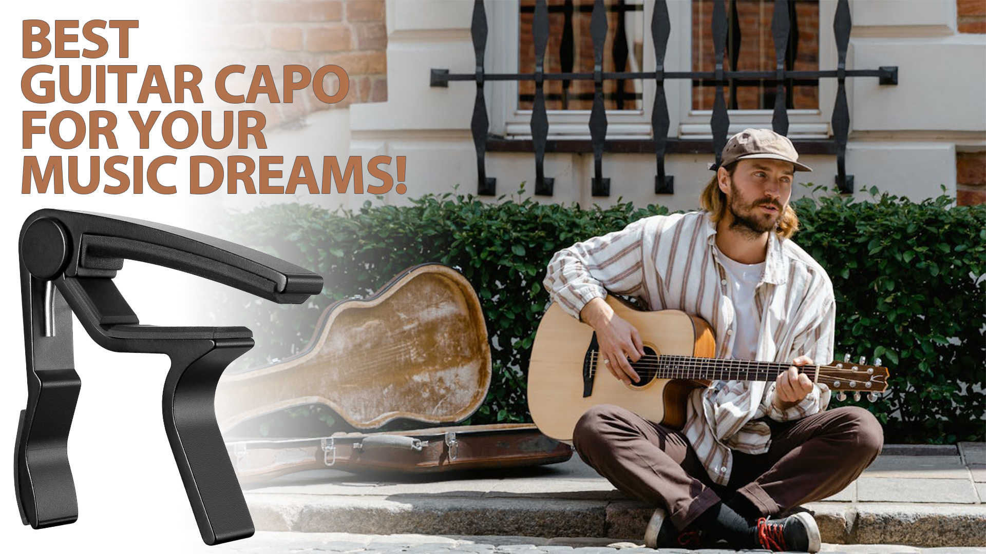 Capotasto A Leva TopStage Per Chitarra – Confezione Da 10 Pezzi Modello GCAP8-BL-Q10 Nero