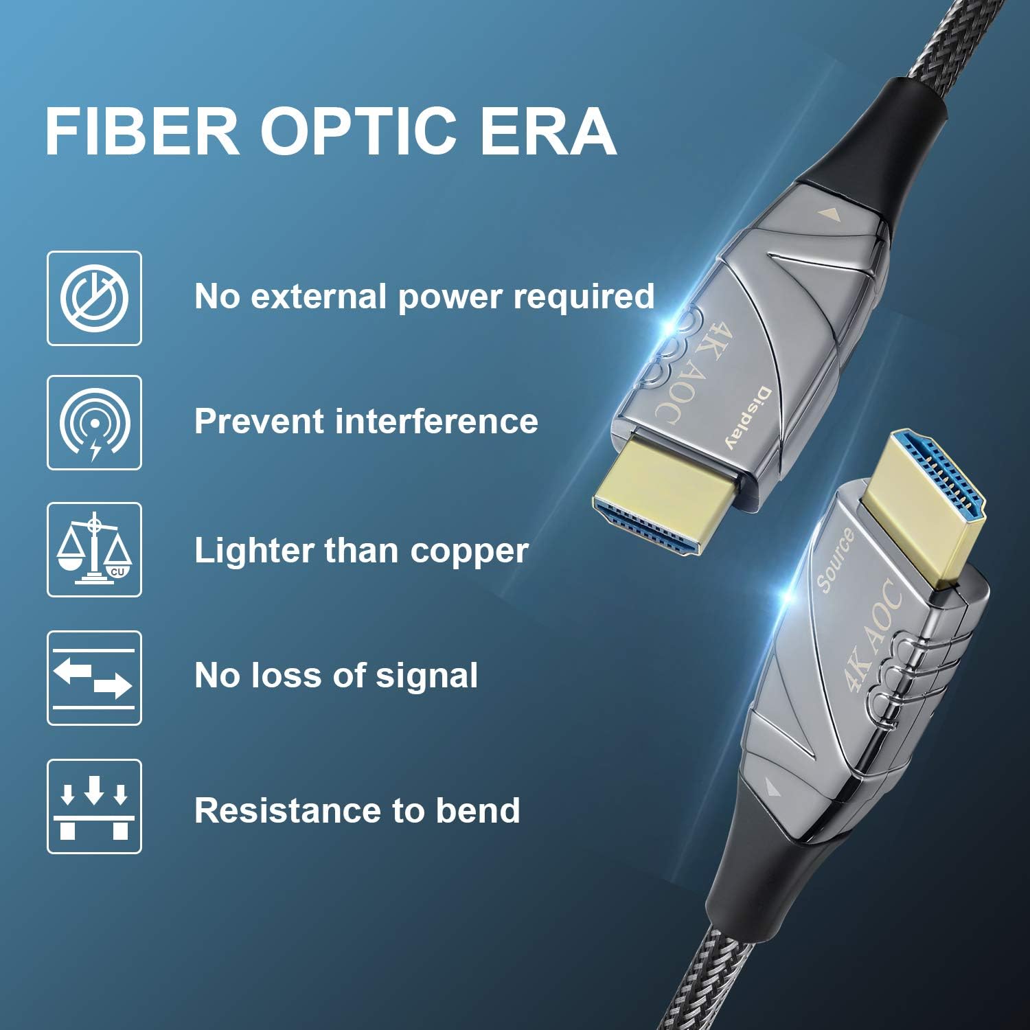 Hоlіdау Dеаlѕ 🛒 HDMI Fiber Cable Slim,100FT Light Speed HDMI 2.0b Nylon Braided HDR10, ARC, HDCP2.2, 3D, Dolby Vision, 18Gbps Ultra Slim and Flexible HDMI Optical Cable with Optic Technology Fiber Optic HDMI Cable Onе-Dау Sаlе: Uр tо 50% оƒƒ HDMI Fiber Cable Slim,100FT Light Speed HDMI 2.0b Nylon Braided HDR10, ARC, HDCP2.2, 3D, Dolby Vision, 18Gbps Ultra Slim and Flexible HDMI Optical Cable with Optic Technology Fiber Optic HDMI Cable