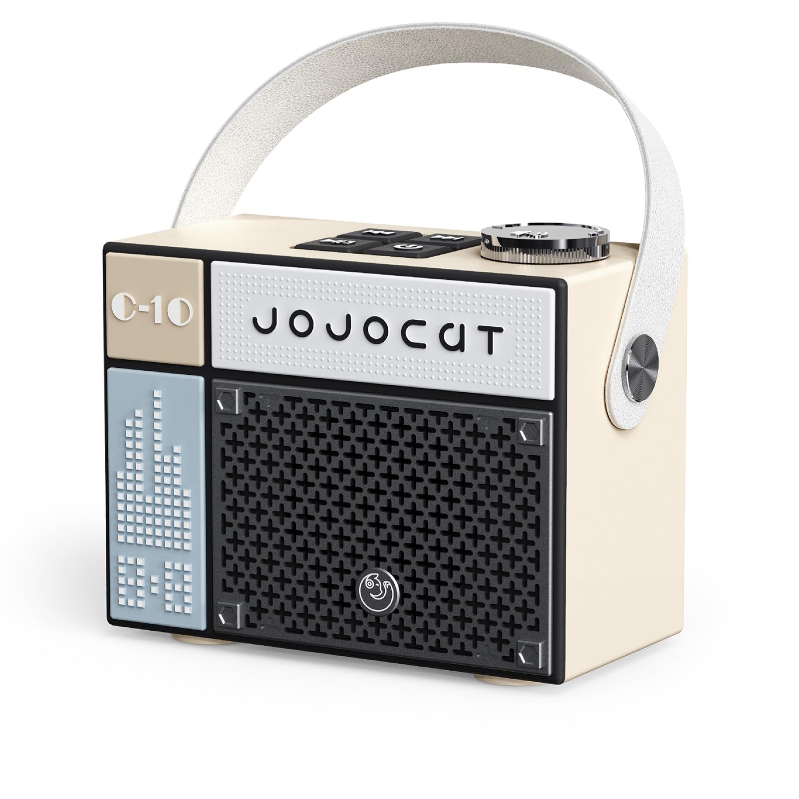 AzoneeRetro Bluetooth Speaker, PortableTide Play Magic Cube Bluetooth Speaker, Cyberpunk Accessories Decor Portable Wireless Small Speaker, Gifts for Women Men Adults (Beige)